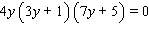 The equation is already in factored form. Use the special zero factor property to set the factors to 0 and solve.  