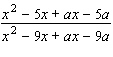 To reduce the following rational expression to lowest terms, you will have to use factoring by grouping. Be sure to factor each numerator and denominator completely before dividing out any common factors. (Remember, factoring by grouping takes two steps.)    A)    B)    C)    D)    E)   