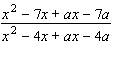 To reduce the following rational expression to lowest terms, you will have to use factoring by grouping. Be sure to factor each numerator and denominator completely before dividing out any common factors. (Remember, factoring by grouping takes two steps.)  