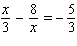 Solve the following equation. Be sure to check each answer in the original equation if you multiply both sides by an expression that contains the variable.   A)    B)    C)    D)    E)   