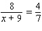Solve the following equation. Be sure to check each answer in the original equation if you multiply both sides by an expression that contains the variable.   A)    B)    C)    D)    E)  no solution