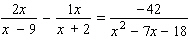 Solve the following equation. Be sure to check each answer in the original equation if you multiply both sides by an expression that contains the variable.   A)  no solution B)    C)    D)    E)   