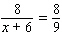 Solve the following equation. Be sure to check each answer in the original equation if you multiply both sides by an expression that contains the variable.   x = __________