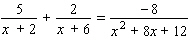 Solve the following equation. Be sure to check each answer in the original equation if you multiply both sides by an expression that contains the variable.  