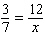 Solve the following proportion.   A)    B)    C)    D)    E)   