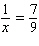 Solve the following proportion.   A)    B)    C)    D)    E)   