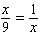 Solve the following proportion.   A)    B)    C)    D)    E)   