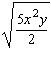Put the radical expression into simplified form. Assume the variables represent positive numbers.   A)    B)    C)    D)    E)   