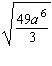 Put the radical expression into simplified form. Assume the variable represents a positive number.   A)    B)    C)    D)    E)   