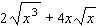 The variable in the problem below represents a positive real number. Simplify each term, and combine, if possible.   A)    B)    C)    D)    E)   
