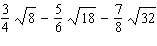 Simplify each term, if necessary, and then use the distributive property to combine terms, if possible.  