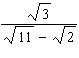 Rationalize the denominator. Give your answer in simplified form.   A)    B)    C)    D)    E)   