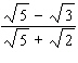 Rationalize the denominator. Give your answer in simplified form.   A)    B)    C)    D)    E)   