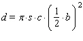 The displacement, in cubic inches, of a car engine is given by the formula:   where   is the stroke and   is the bore, as shown here, and   is the number of cylinders.   Calculate the bore for the car with six cylinders,   inches of stroke, and   cubic inches of displacement. Use   to approximate   A)    B)    C)    D)    E)   