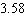 The displacement, in cubic inches, of a car engine is given by the formula:   where   is the stroke and   is the bore, as shown here, and   is the number of cylinders.   Calculate the bore for the car with six cylinders,   inches of stroke, and   cubic inches of displacement. Use   to approximate   Round the result to the nearest tenth of an inch. __________ in.
