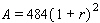 If you invest   in an account with interest rate r compounded annually, the amount of money A in the account after   years is given by the formula:   Solve this formula for  