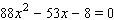Solve the equation by using the quadratic formula.   A)    B)    C)    D)    E)   