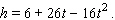 At the beginning of every football game, the referee flips a coin to see who will kick off. The equation that gives the height (in feet)  of the coin tossed in the air is   To find the times at which the coin is   feet above the ground we substitute   for h in the equation, giving us   Solve this equation for t to find the times at which the coin is   feet above the ground.   A)    B)    C)    D)    E)   