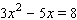 Solve the equation by using the quadratic formula.  