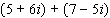 Combine the complex number.   A)    B)    C)    D)    E)   