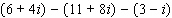 Combine the complex numbers.   A)    B)    C)    D)    E)   