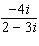 Divide the complex numbers.   A)    B)    C)    D)    E)   
