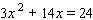 Solve the quadratic equation. Use whatever method seems to fit the situation or is convenient for you.   A)    B)    C)    D)    E)   
