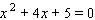 Solve the quadratic equation. Use whatever method seems to fit the situation or is convenient for you.   A)    B)    C)    D)    E)   