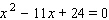 Solve the quadratic equation. Use whatever method seems to fit the situation or is convenient for you.     __________