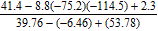 Use a calculator to evaluate the expression.   A)  -757.2782 B)  -0.0013205187 C)  -757.3242 D)  758.1522