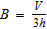 Solve the formula for B . Volume of a pyramid:   A)    B)    C)    D)    E)  none of these