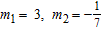 Tell whether the lines with the given slopes are parallel, perpendicular, or neither.   A)  neither B)  parallel C)  perpendicular