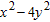 Use the difference of squares pattern to factor the polynomial.   A)  ( x - 4 y )  ( x + 4 y )  B)  ( x + 2 y )  ( x + 4 y )  C)  ( x - 2 y )  ( x + 2 y )  D)  ( x - 2 y )  ( x - 4 y )  E)  none of these