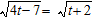 Solve the equation.   A)  t = 5 B)  t = 3 C)  t = 4 D)  t = 4, 5 E)  no solution