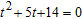 Solve the following quadratic equation.   A)    B)    C)    D)    E)   