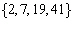 Each of the numbers in the following set is a prime number.  