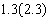 Multiply the decimals.   A)  3.9 B)  1.323 C)  2.9 D)  2.99