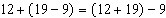 Name the property that was used in the following equation.   A)  commutative property of addition B)  associative property of addition C)  associative property of multiplication D)  distributive property
