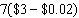 Evaluate the expression using either the order of operations agreement or the distributive property.   A)  $2.98 B)  $20.98 C)  $20.86 D)  $21