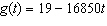 <strong>A water tank is being drained at the rate of 19 gal/min. The tank started with 16850 gallons of water. Which of the following linear functions model the number of gallons of water in the tank at any time t .</strong> A) B) C) D) E)
