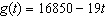 <strong>A water tank is being drained at the rate of 19 gal/min. The tank started with 16850 gallons of water. Which of the following linear functions model the number of gallons of water in the tank at any time t .</strong> A) B) C) D) E)