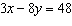 Solve the literal equation   for y.