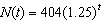 The number of ants in a colony at time t (in days)  is modeled by   . What is the one-week growth factor for the number of ants (rounded to the nearest hundredth) ? A)  8.75 B)  4.77 C)  1.03 D)  0.25 E)  0.18