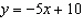 Find the y- intercept of the equation   . A)  10 B)    C)    D)   