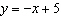Find the slope of the equation   . A)  5 B)  1 C)    D)  does not exist