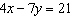Find the slope of the equation   . A)  4 B)    C)    D)   