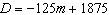The amount of credit card debt that you have can be estimated by the equation   where D is credit card debt in dollars m months after you start paying off the credit card. a. Find and interpret the D- intercept for this equation. b. Find and interpret the m -intercept for this equation. c. Find and interpret the slope for this equation.