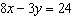 Decide whether you would graph the equation   by using the slope and y- intercept the x- and y -intercepts or by building a table of points to plot. A)  slope and y- intercept B)  x- and y -intercepts C)  building a table of points