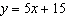 Graph the equation   using the slope and y- intercept. Graph at least three points. Clearly label and scale the axes.  
