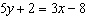 Determine whether the equation   is linear. If it is linear put it into slope-intercept form.